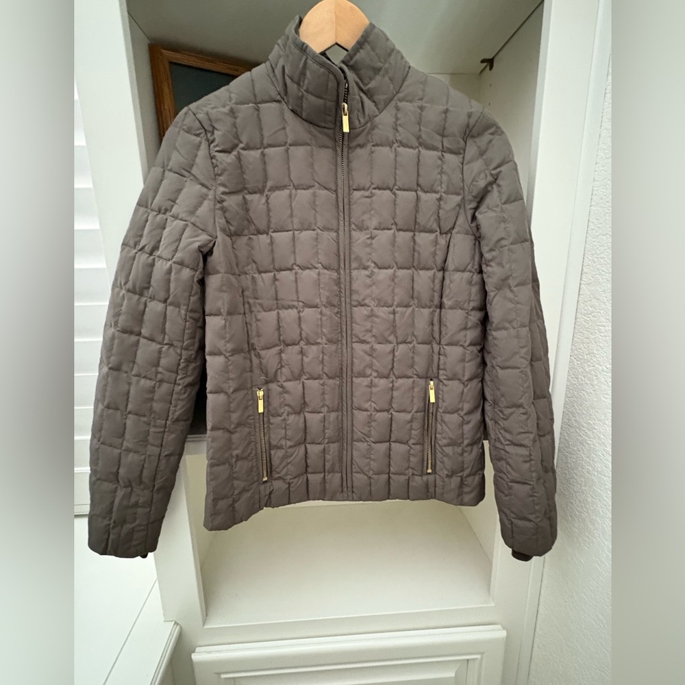 J. CREW Green Quilted Down Filled Field Jacket Small